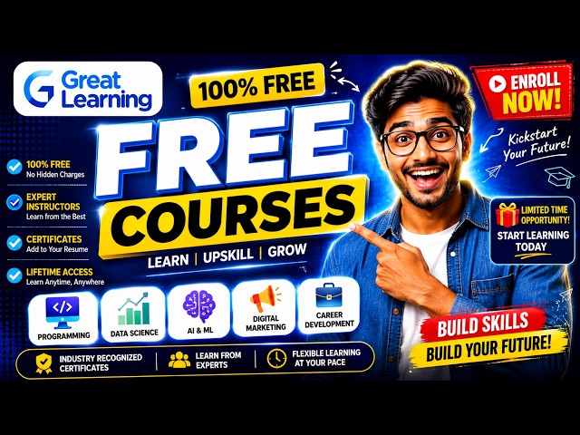 Great Learning FREE Courses with Certificate | AI, Python, Data Science & More