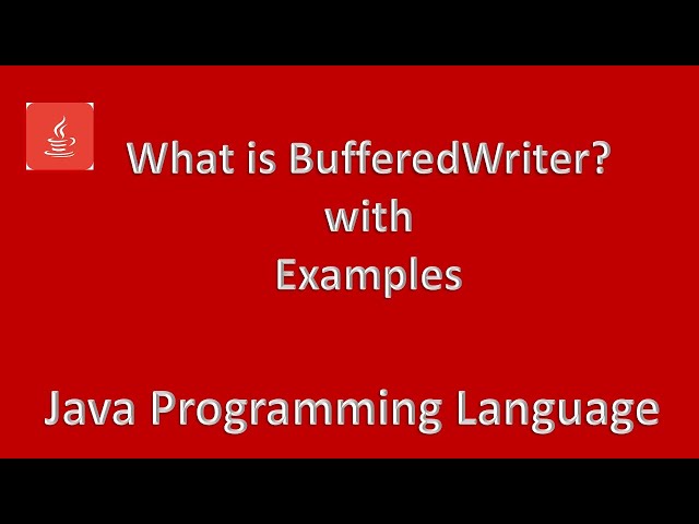 BufferedWriter || Example
