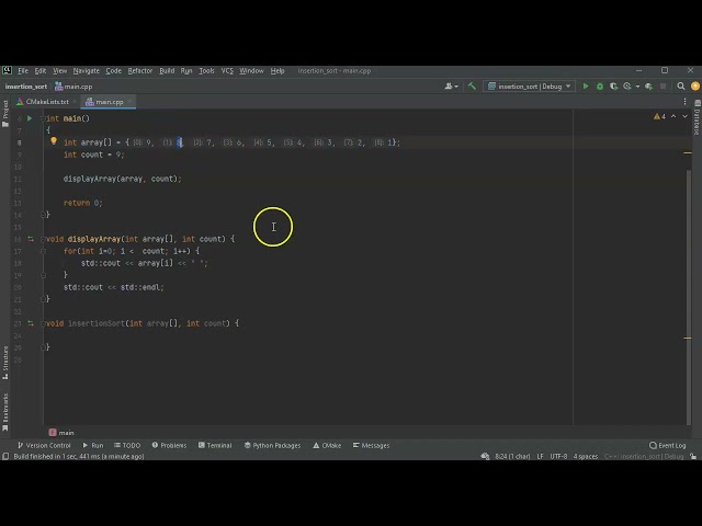Insertion Sort in C++