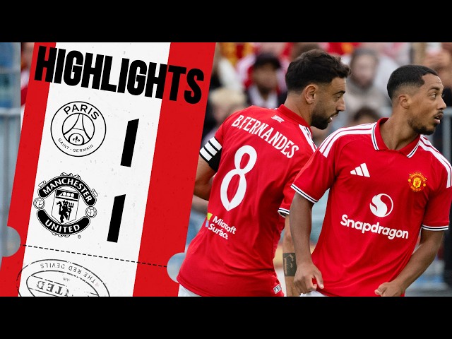 Youri Tielemans' First Game For United! | PSG v Man Utd | Highlights