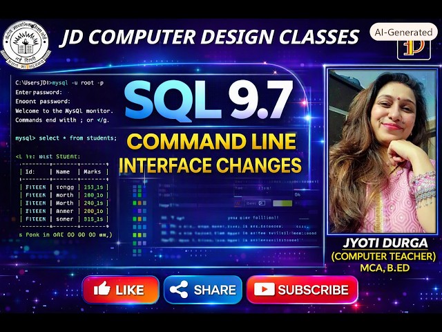 MYSQL (9.7) COMMAND LINE INTERFACE CHANGES|FONT FACE| FONT SIZE|COLOR MODE |CLASS12| COMPUTERSCIENCE