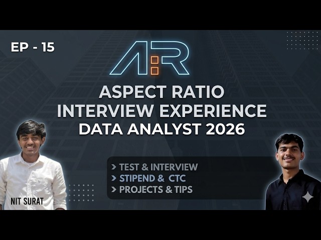Aspect Ratio Data Analyst Interview Experience 2026 | Full Process, SQL, Case Study,Tips, CTC
