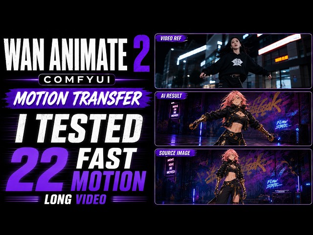 Wan Animate 2: 22-Second Fast Dance Test in ComfyUI