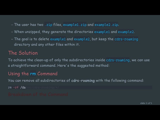 How to Remove All Subdirectories in Unix Shell Scripting