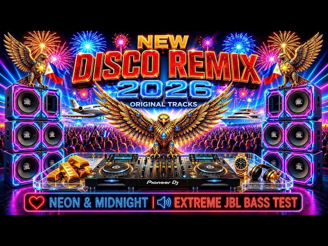 NEW DISCO REMIX NONSTOP PARTY 2026 ❤️ NEON & MIDNIGHT 🔊 HARD TECHNO | EXTREME JBL BASS TEST