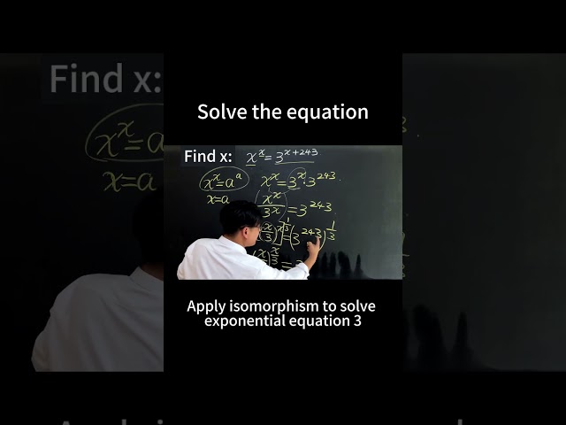 Apply isomorphism to solve exponential equation 3