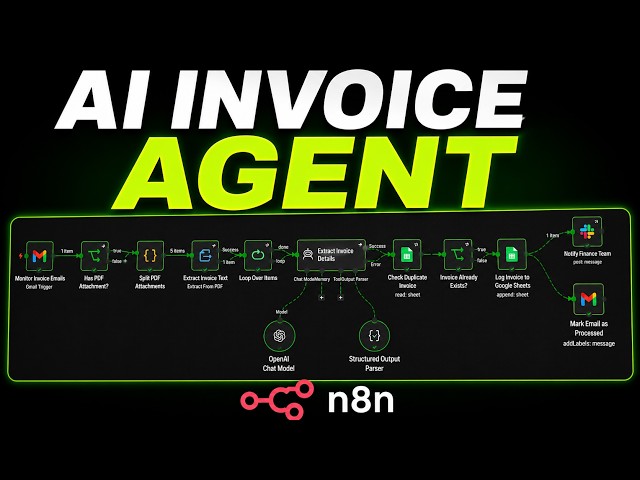Build an AI Invoice Processing Agent in n8n | Step-by-Step Tutorial