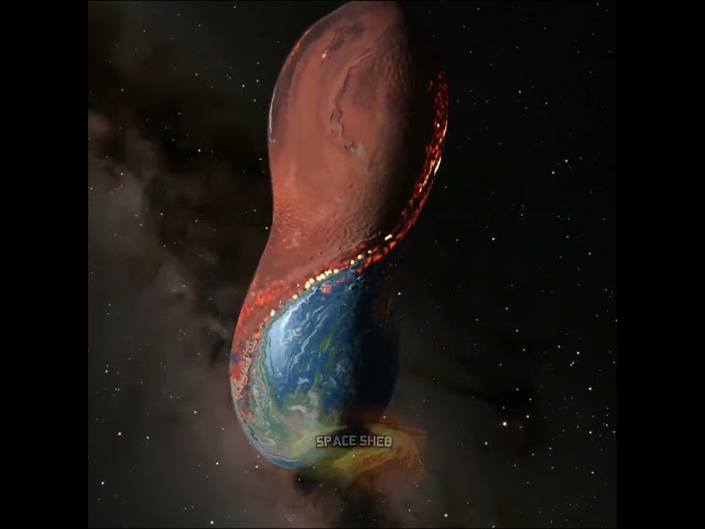 What if Binary Planets collided?  #simulation#space#astronomy #spacesim#cosmos#universe@NASA#nasa