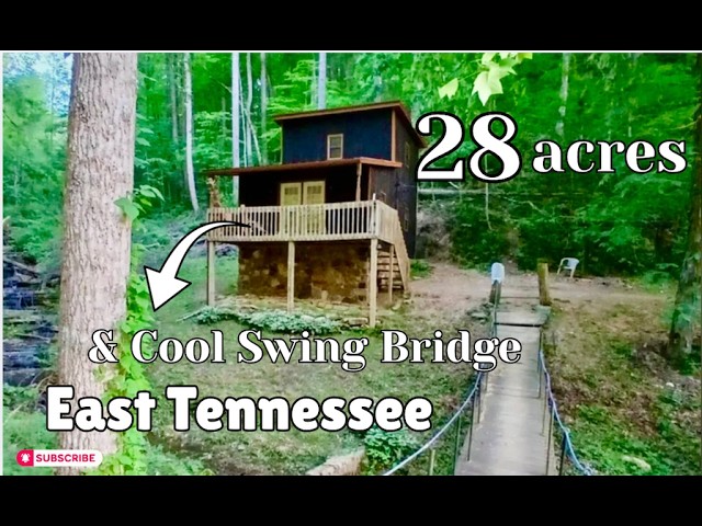 A Swing Bridge. How cool! East Tennessee 28 Acre Private Property
