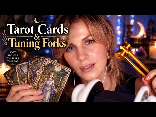 Celtic Tarot and Tuning Forks (128 hz) ASMR 🌟 Soft Spoken & Whispered Rambles, just being myself