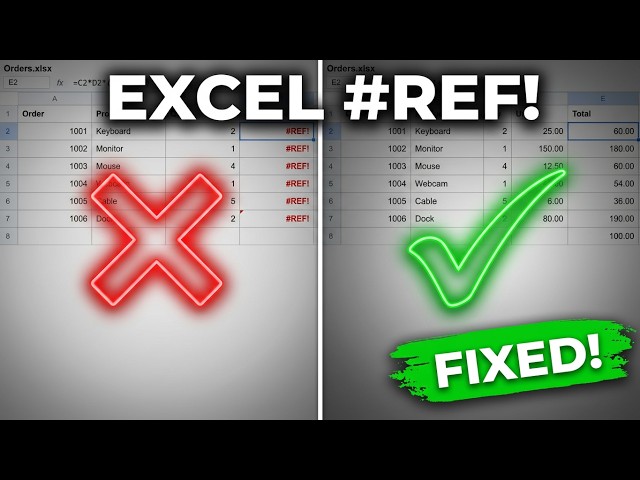 Excel #REF! Error - Stop Making This Mistake!