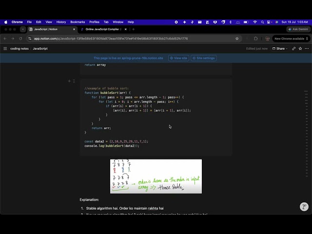 bubble sort