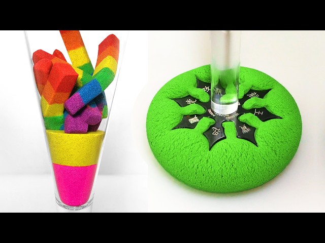 Very Satisfying and Relaxing Compilation 381 Kinetic Sand ASMR