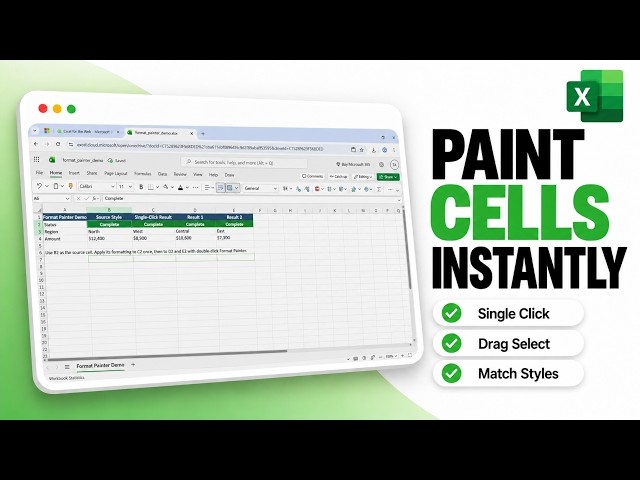 How to Use the Format Painter in Excel Two Ways (Painter Appearance Options)