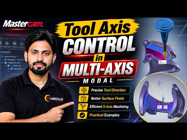 Mastercam Multi-Axis Tool Axis Control Explained | 5-Axis Programming Practical Tutorial