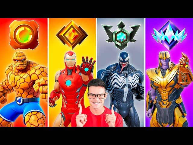 😱 Pasé de BRONCE a UNREAL con MARVEL en Fortnite