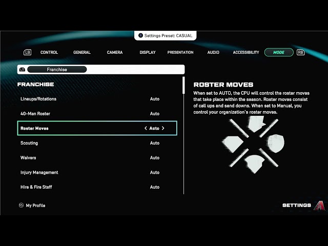 MLB The Show 26 How to Change Scouting, Waivers & Roster Moves in Franchise