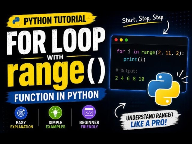 For Loop with range() Function in Python🔥