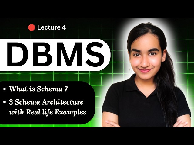 Lec-4: 3 Schema Architecture | What is Schema | Real life examples | Database Management System