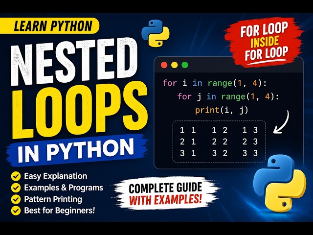 #14-Nested Loops in Python For Loop Inside For Loop Explained with Examples (Beginner to Advanced)