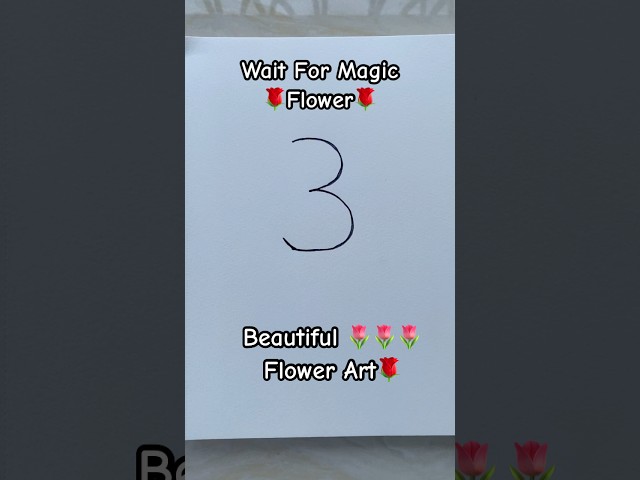 Creative Rose Flower 🌹 Art For kids #shorts #creative #diyflowers #kidsvideos #drawing #rose #kids