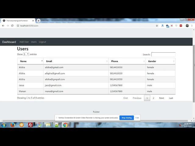 Angular Datatable working example with dynamic data