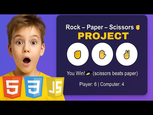 Rock Paper Scissors in HTML, CSS & JS | Demo Project
