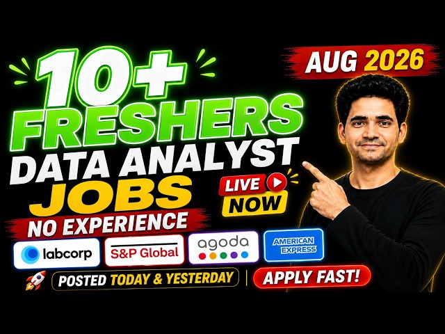 10+ Data Analyst Fresher Jobs 2026 | Latest Data Analyst Jobs for Freshers this week | APPLY TODAY