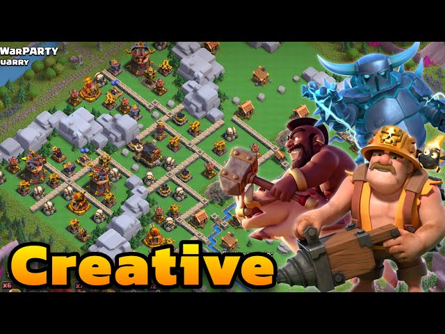 Creative Two Shot Golem Quarry In Clan Capital