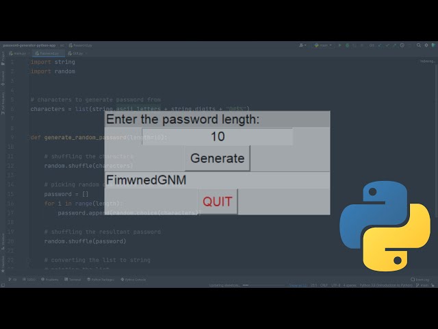 Fast Coding - Password Generator Using Python and Tkinter