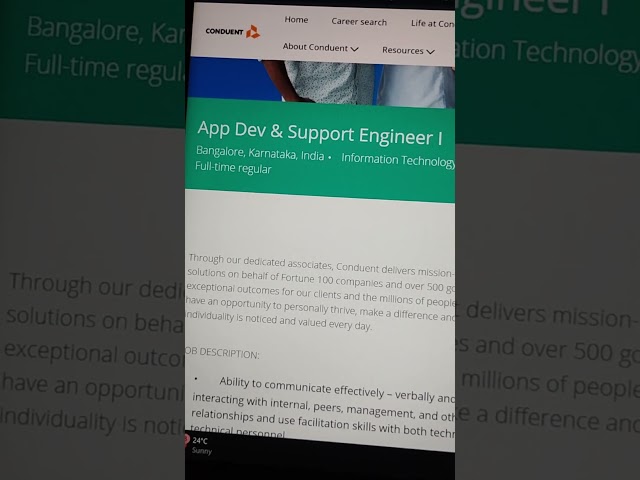 🔥Conduent Hiring App Development & Support Engineer | Java | SpringBoot | Bangalore#shorts #techjobs