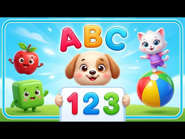 Preschool Learning activities for 3 year olds at home | Learn ABC Phonics Shapes Numbers Colors 🌈