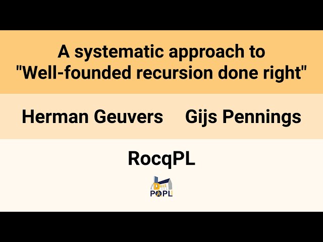 [RocqPL'26] A systematic approach to "Well-founded recursion done right"