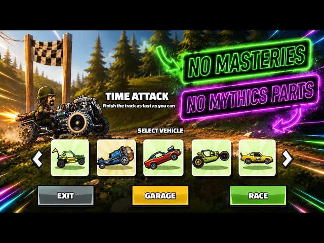 NO MASTERIES NO MYTHICS PARTS  (Ground Control) - Hill Climb Racing 2
