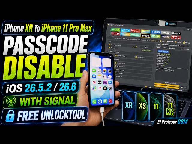 🔥FREE Passcode Disable UnlockTool iOS 26.6✅ iPhone XR To 11 Pro Max iCloud Bypass With Network📶