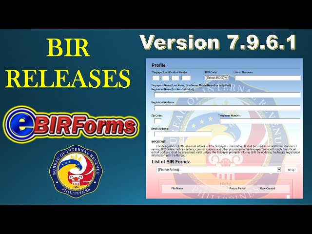 BIR UPDATE: BIR Releases new  EBIRFORM VER 7.9.6.1 - Complete guide on how to download and install