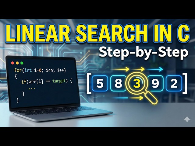 2.6 Linear Search in C Programming | Step-by-Step Example  | Sequential Search Algorithm