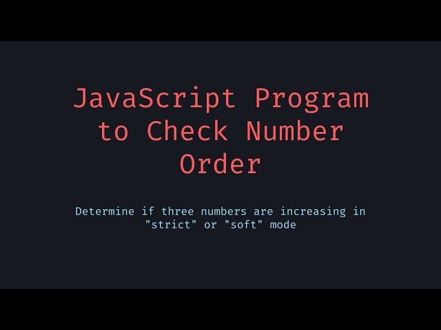 Check whether three given numbers are increasing in strict mode or in soft mode