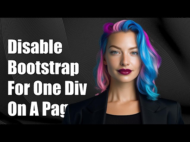 Disable (exclude) bootstrap for one div on a page