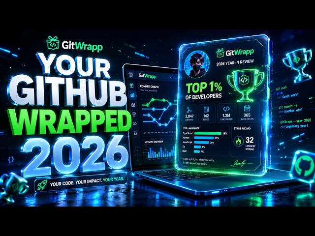 Turn your GitHub activity into a polished Year-in-Review card! In this video, we showcase GitWrapp