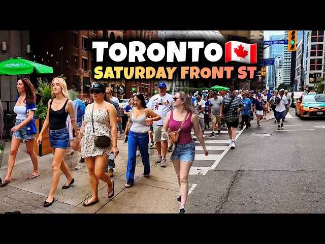 Toronto 🇨🇦 Front Street Saturday Walking Tour 2026 | Busy Downtown Toronto City Life 4K