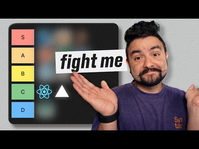 Ranking web tech until we aren't friends anymore