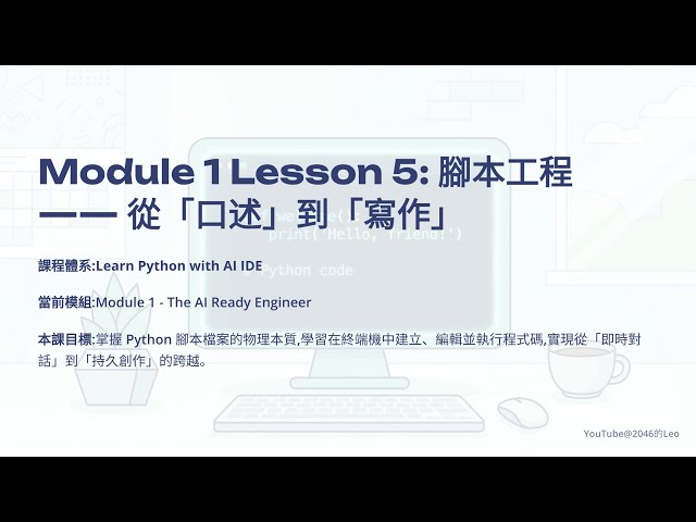 Learn Python with AI IDE | Module1 Lesson5 Script