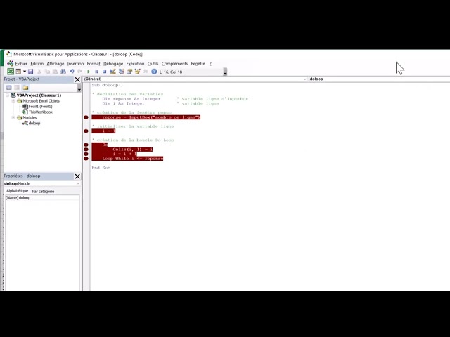VBA : Boucle Do ... Loop