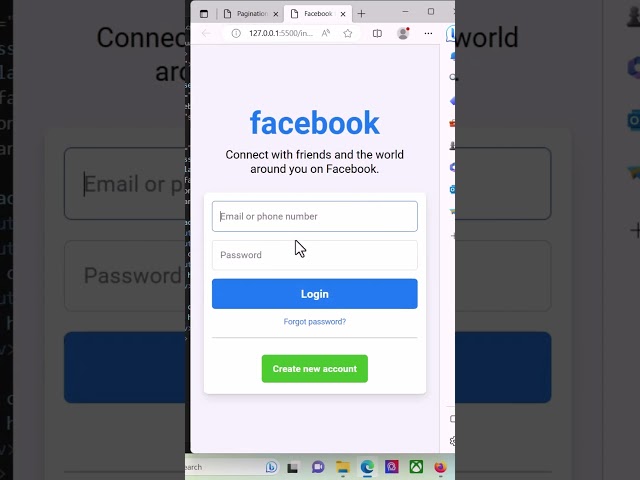 Create Facebook Login  Using HTML & CSS