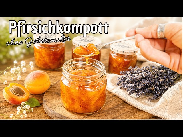 Peach Compote Without Jam Sugar 😋 Low Sugar #338