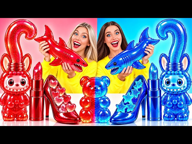 Desafío de Comida Roja vs Comida Azul | Situaciones Locas en la Cocina Multi DO Challenge