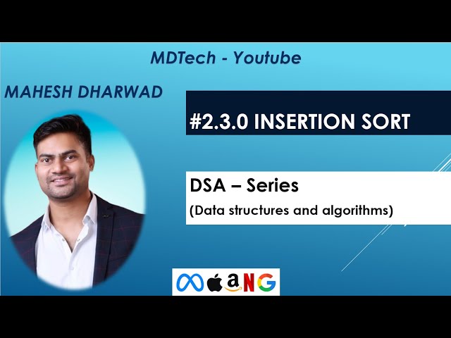 #2.3.0 | Insertion sort  | Sorting  |JavaScript