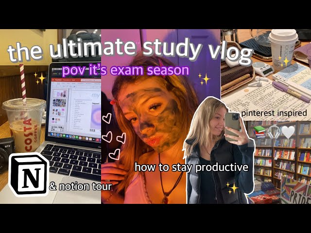 STUDY VLOG♡how to stay motivated, study effectively & avoid burn outs *romanticise studying*