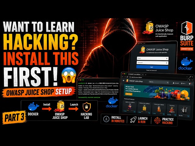 The Web App Hackers Use for Practice –OWASP Juice Shop Installation | Burpsuite Explained | PART 3